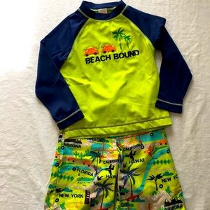 Swim Trunks and Rashguard Set 🏖
